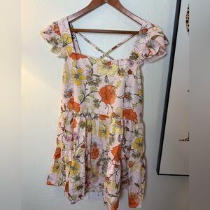 Lottie & Holly BOG Collective Floral Dress Women's Pink Bohemian Gypsy Cottage